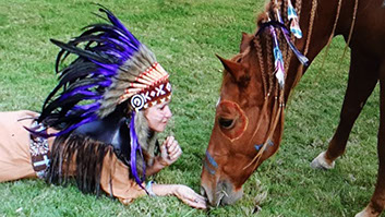 cathy and horse